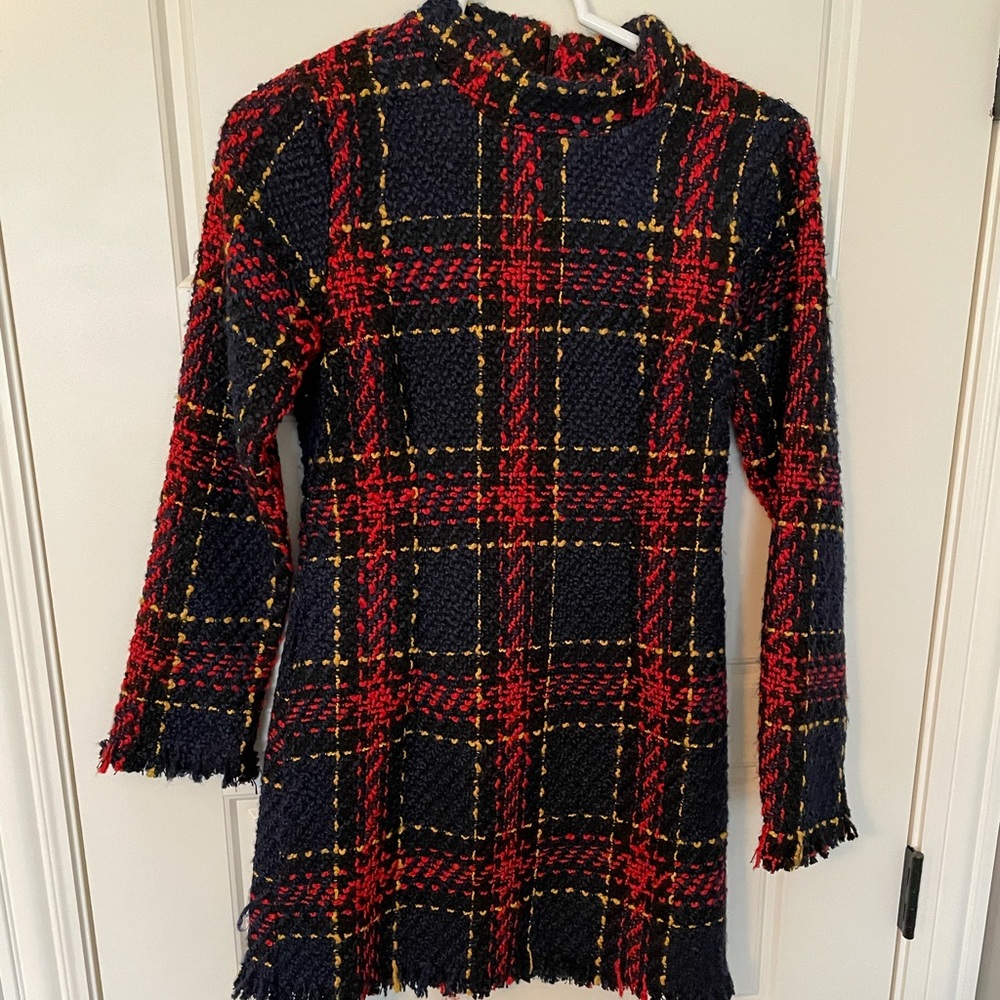Tweed Plaid Dress